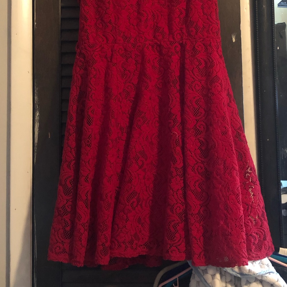 Beautiful Red Lace Dress - Picture 2 of 2
